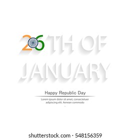 vector illustration of republic day celebration. 26 january