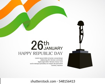 vector illustration of republic day celebration. 26 january