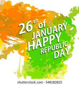 vector illustration of republic day celebration. 26 january