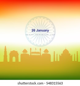 vector illustration of republic day celebration. 26 january