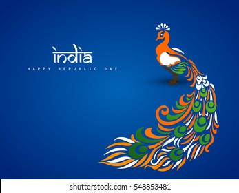 vector illustration of republic day celebration. 26 january