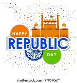 vector illustration of republic day celebration. 26 january