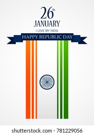 vector illustration of republic day celebration. 26 January