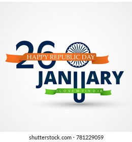 vector illustration of republic day celebration. 26 January