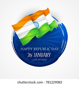 vector illustration of republic day celebration. 26 January