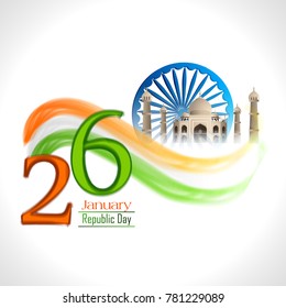 vector illustration of republic day celebration. 26 January