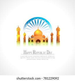 vector illustration of republic day celebration. 26 January