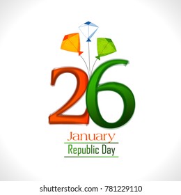 vector illustration of republic day celebration. 26 January