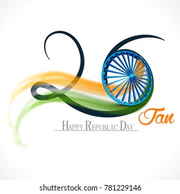 vector illustration of republic day celebration. 26 January