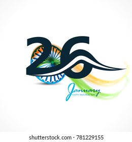 vector illustration of republic day celebration. 26 January