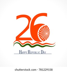 vector illustration of republic day celebration. 26 January