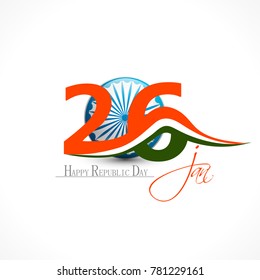 vector illustration of republic day celebration. 26 January