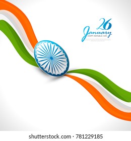 vector illustration of republic day celebration. 26 January