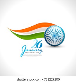 vector illustration of republic day celebration. 26 January