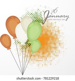 vector illustration of republic day celebration. 26 January