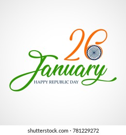 vector illustration of republic day celebration. 26 January