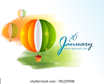 vector illustration of republic day celebration. 26 January
