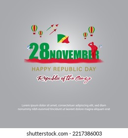 vector illustration for republic day Congo flyer banner poster card