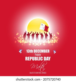  vector illustration for republic day-Malta