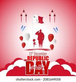  vector illustration for republic day-Malta