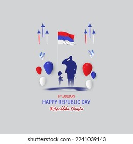 Ilustración vectorial del día de la República Srpska