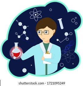  Vector illustration of a research. - Shutterstock ID 1721095249