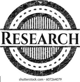 Vector Illustration of Research chalk emblem written on a blackboard
