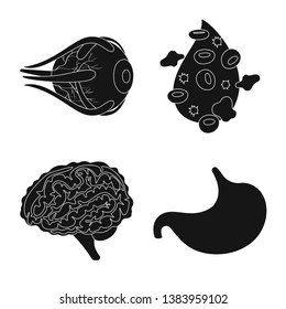 Vector illustration of research and laboratory logo. Collection of research and organ vector icon for stock.