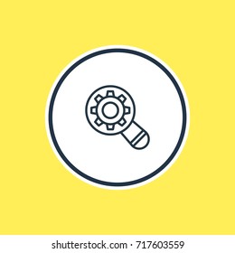Vector Illustration Of Research Outline. Beautiful Advertising Element Also Can Be Used As Analysis Element.