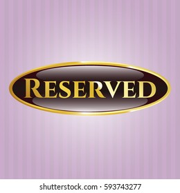 Vector Illustration of Reserved gold emblem

