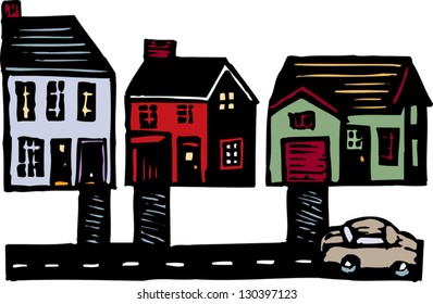 Vector illustration of residential area