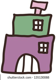 Ilustración vectorial de un edificio residencial