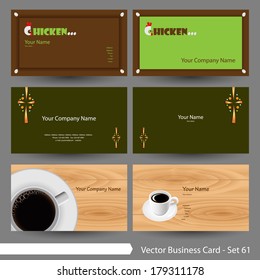 Vector illustration: Restaurant & coffee graphic design element for cards, wallpaper & background (Part 61)