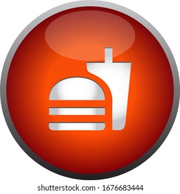 Vector Illustration Restaurant Fast Food Icon Symbol Button