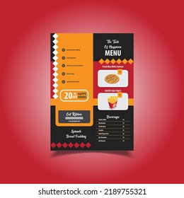  Vector Illustration of Restaurant Food Menu Flyer, Poster