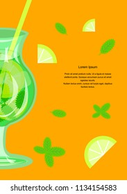 Vector illustration. Restaurant menu design. Cocktail bar concept poster and flyer.