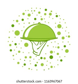 Vector illustration of a restaurant menu tray logo. Suitable for cafetaria, restaurant, and cooking chef logo templates.