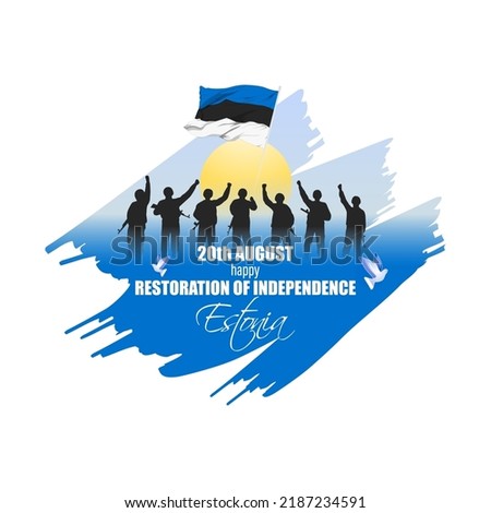 Vector illustration for restoration of independence Estonia