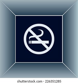  Vector illustration of the restricted area sign no smoking 