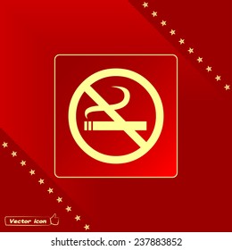  Vector illustration of the restricted area sign no smoking 