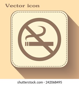  Vector illustration of the restricted area sign no smoking 