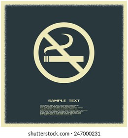  Vector illustration of the restricted area sign no smoking 