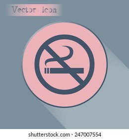  Vector illustration of the restricted area sign no smoking 