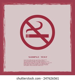  Vector illustration of the restricted area sign no smoking 