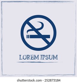  Vector illustration of the restricted area sign no smoking 
