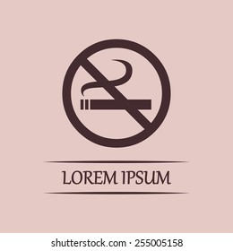  Vector illustration of the restricted area sign no smoking 