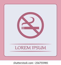  Vector illustration of the restricted area sign no smoking 