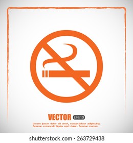  Vector illustration of the restricted area sign no smoking 