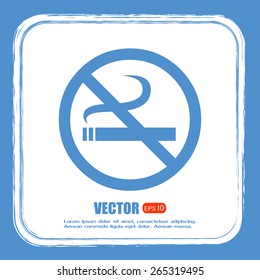  Vector illustration of the restricted area sign no smoking 