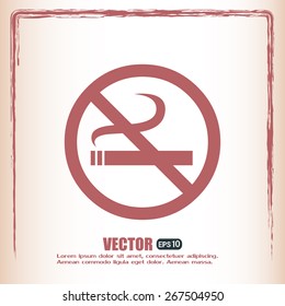  Vector illustration of the restricted area sign no smoking 